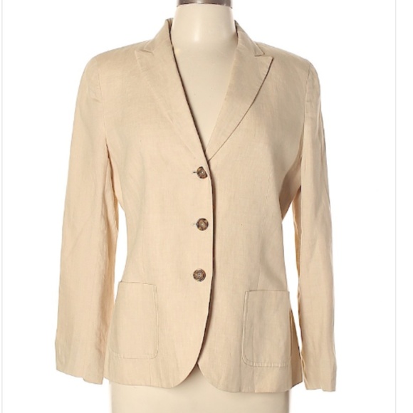 Brooks Brothers 346 Jackets & Blazers - Brooks Brothers 346 Beige Linen Jacket